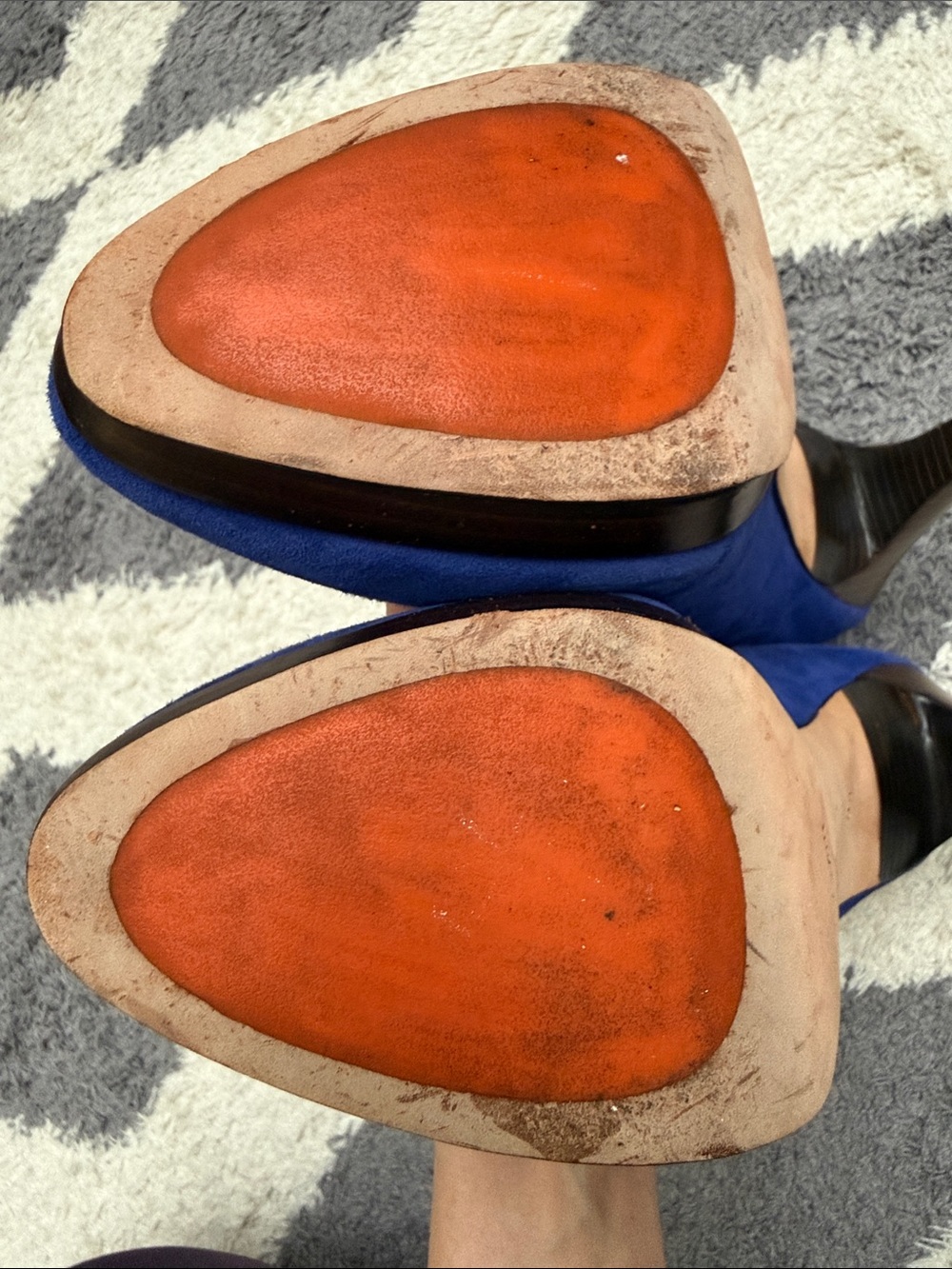 Cole Haan Nike Air Royal Blue Suede High Heel Pumps size 8B - Picture 9 of 15